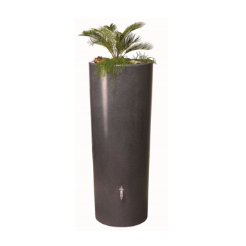 Garantia regenton met Plantenbak lavakleurig kunststof 350 L