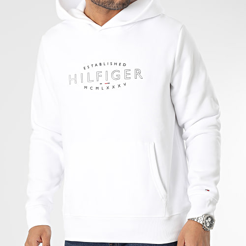 Sweat Capuche Hilfiger Curve Logo 0013 Blanc