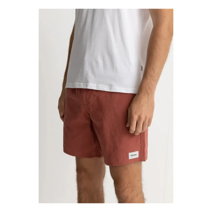 Rhythm Short Textured Lin | Rouge brique