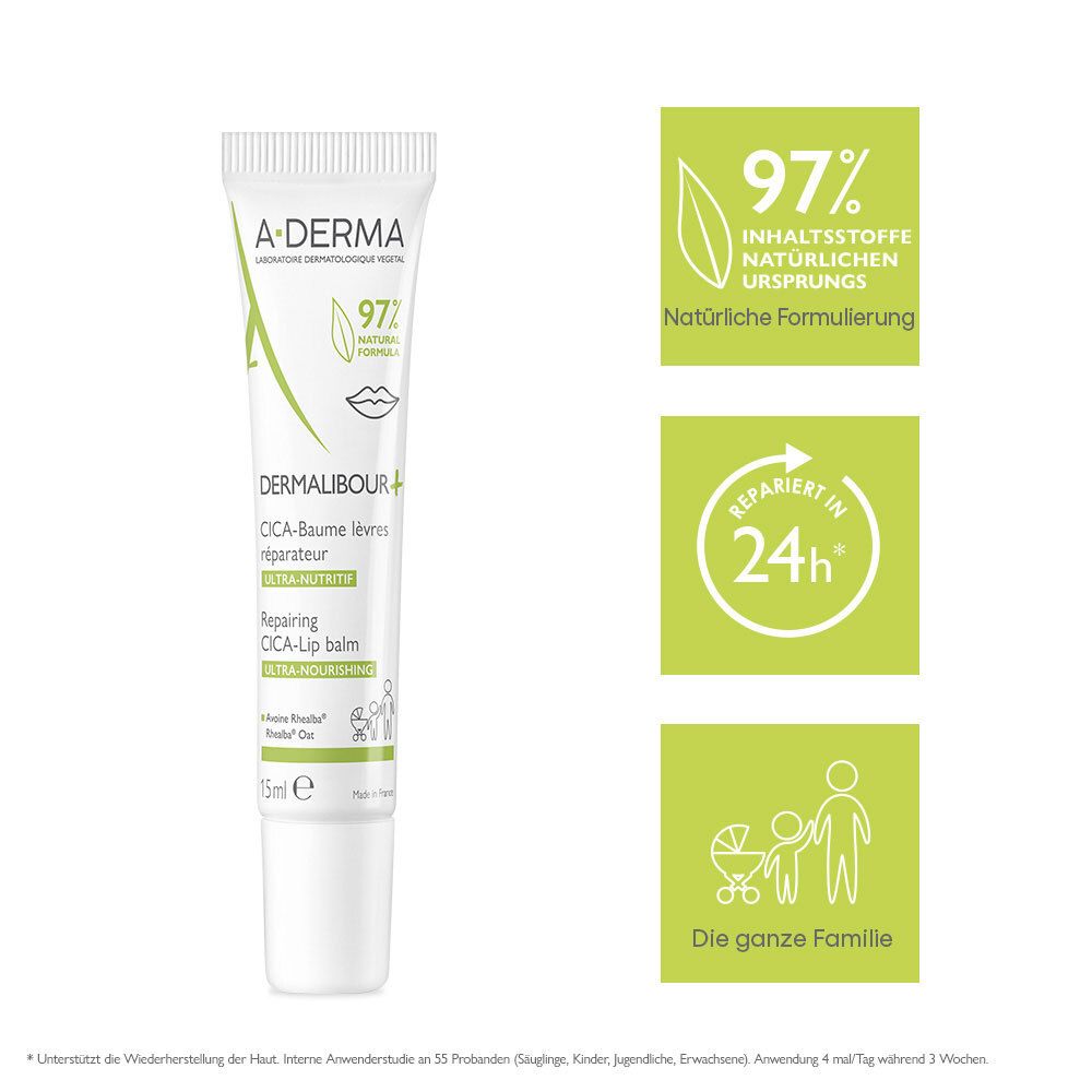 A-DERMA Dermalibour+ CICA Lippenbalsam