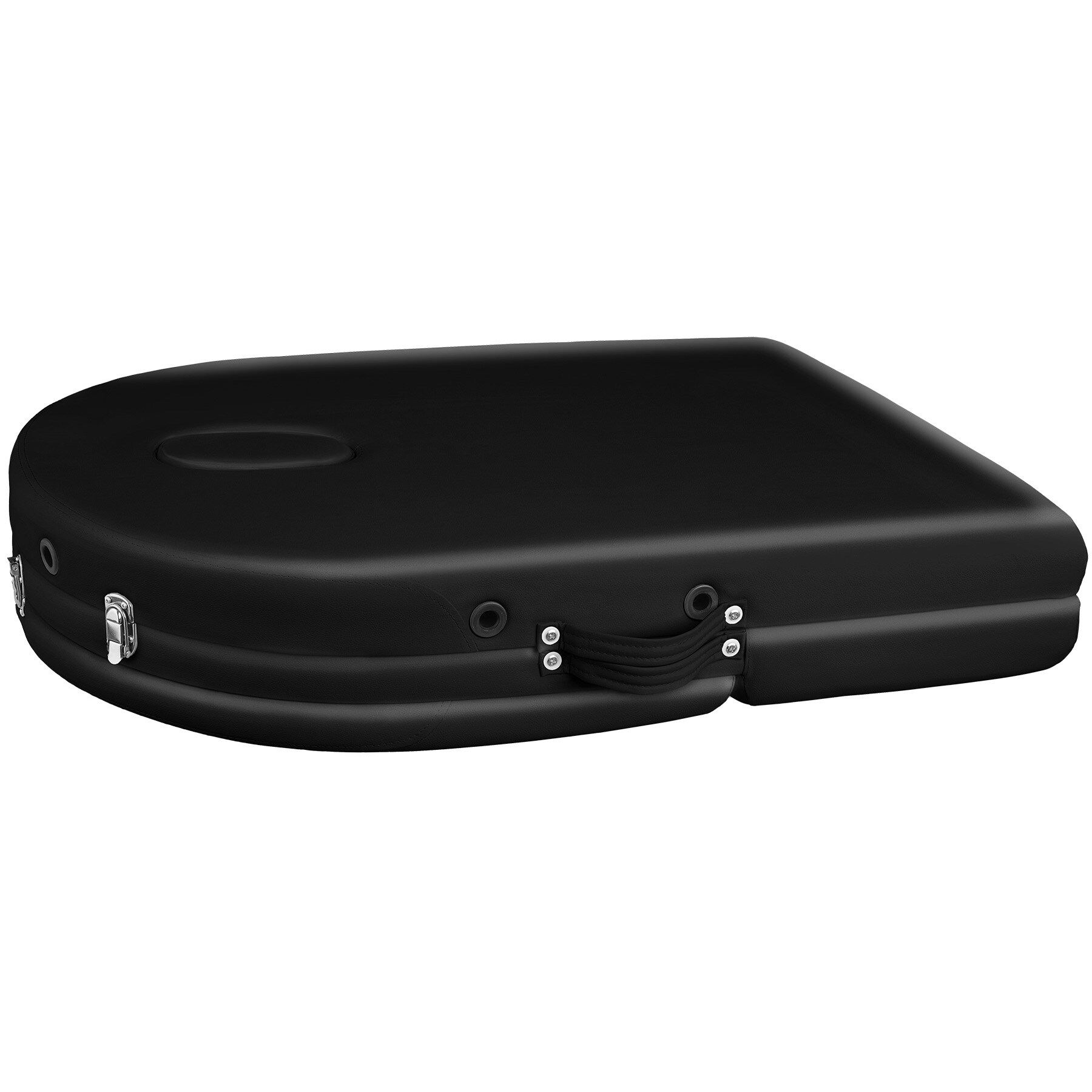 tectake® 3 Zonen Massageliege, oval, Polsterung 5 cm, mit Holzgestell, verstellbare Ablagen für Kopf und Arme, 230 x 104 x 62,5 - 85 cm