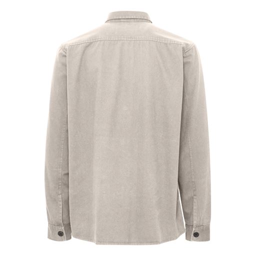 Solid Overshirt, Oatmeal, S