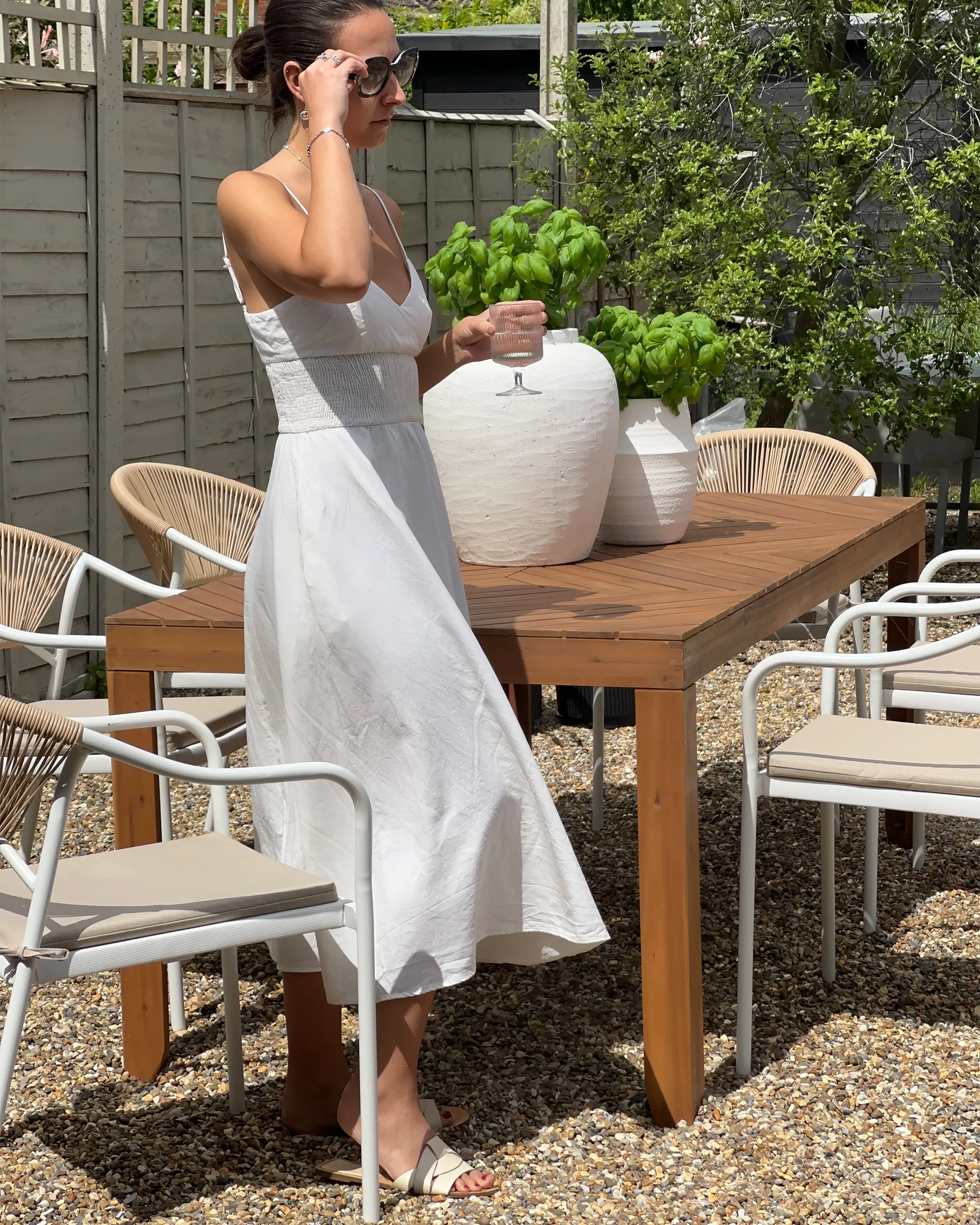 Tuin eettafel BARATTI 180 cm 90 cm Acaciahout Bruin