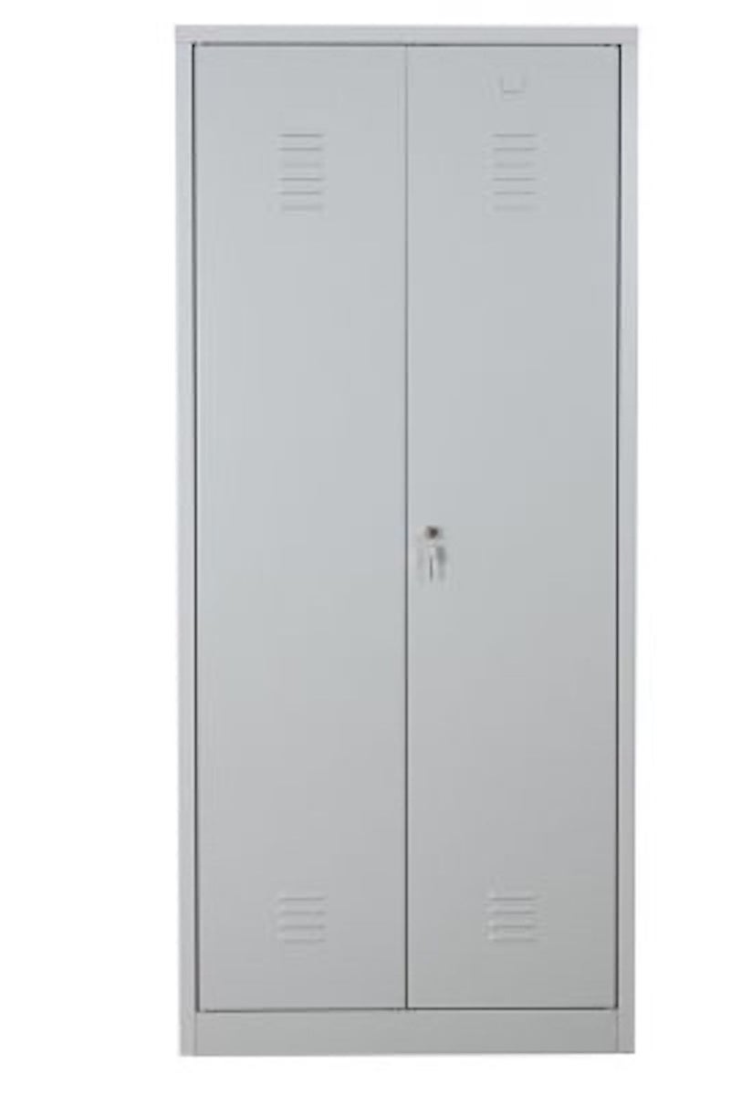 PROREGAL Metalen Locker Flamingo HxBxD 180 x 80 x 50 cm Cilinderslot Grijs