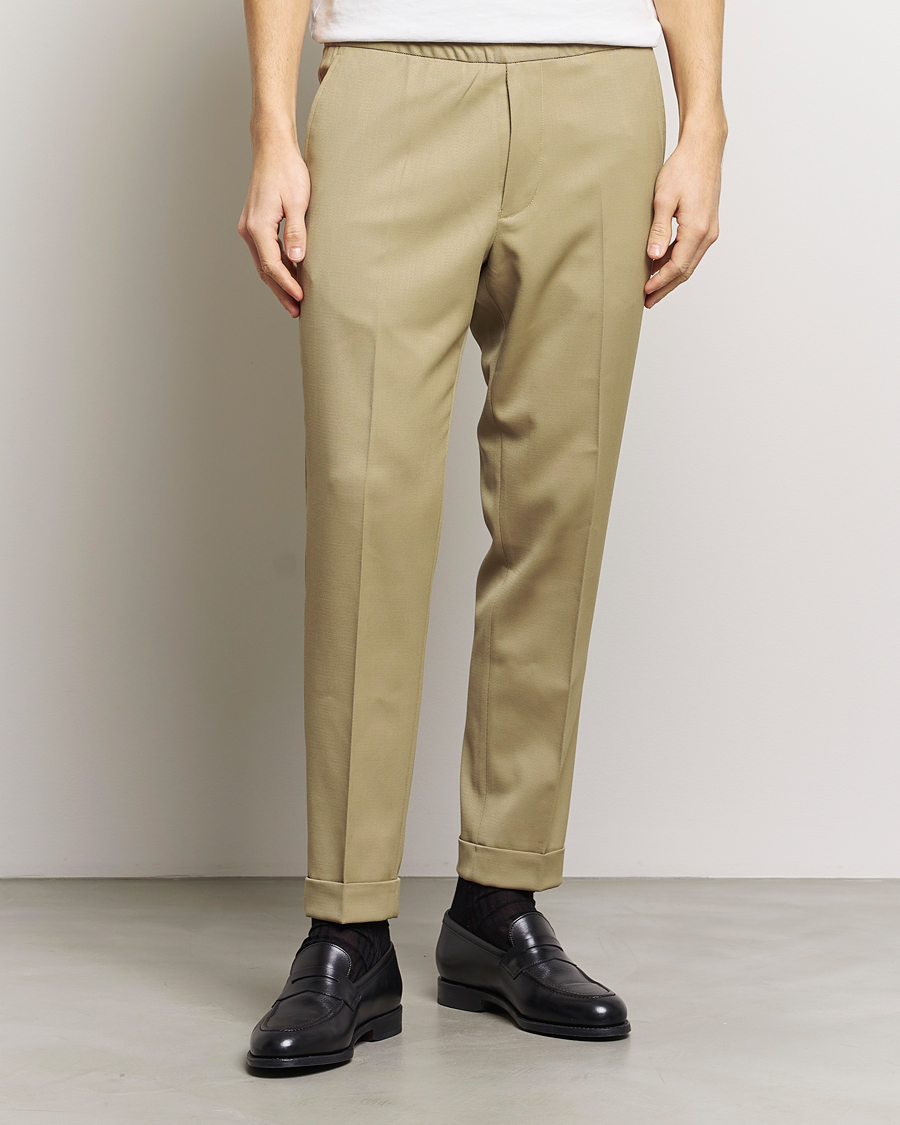 Filippa K Terry Cropped Trousers Sage Melange