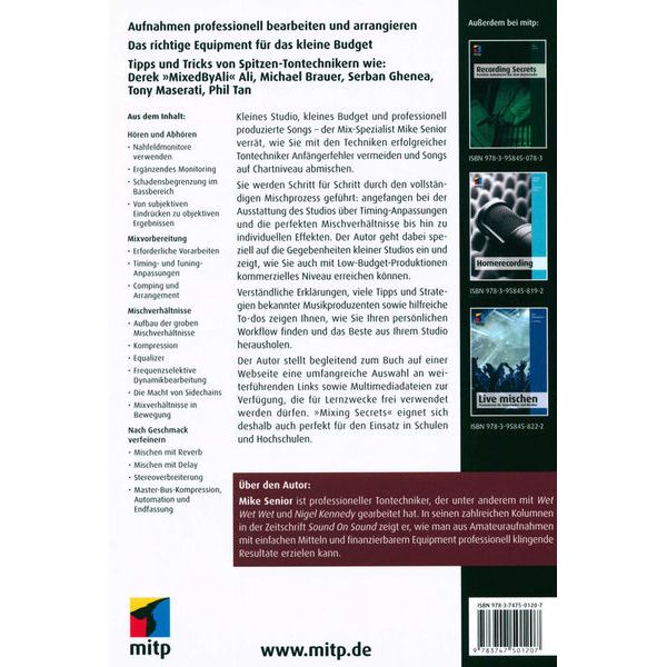 mitp Verlag Mixing Secrets