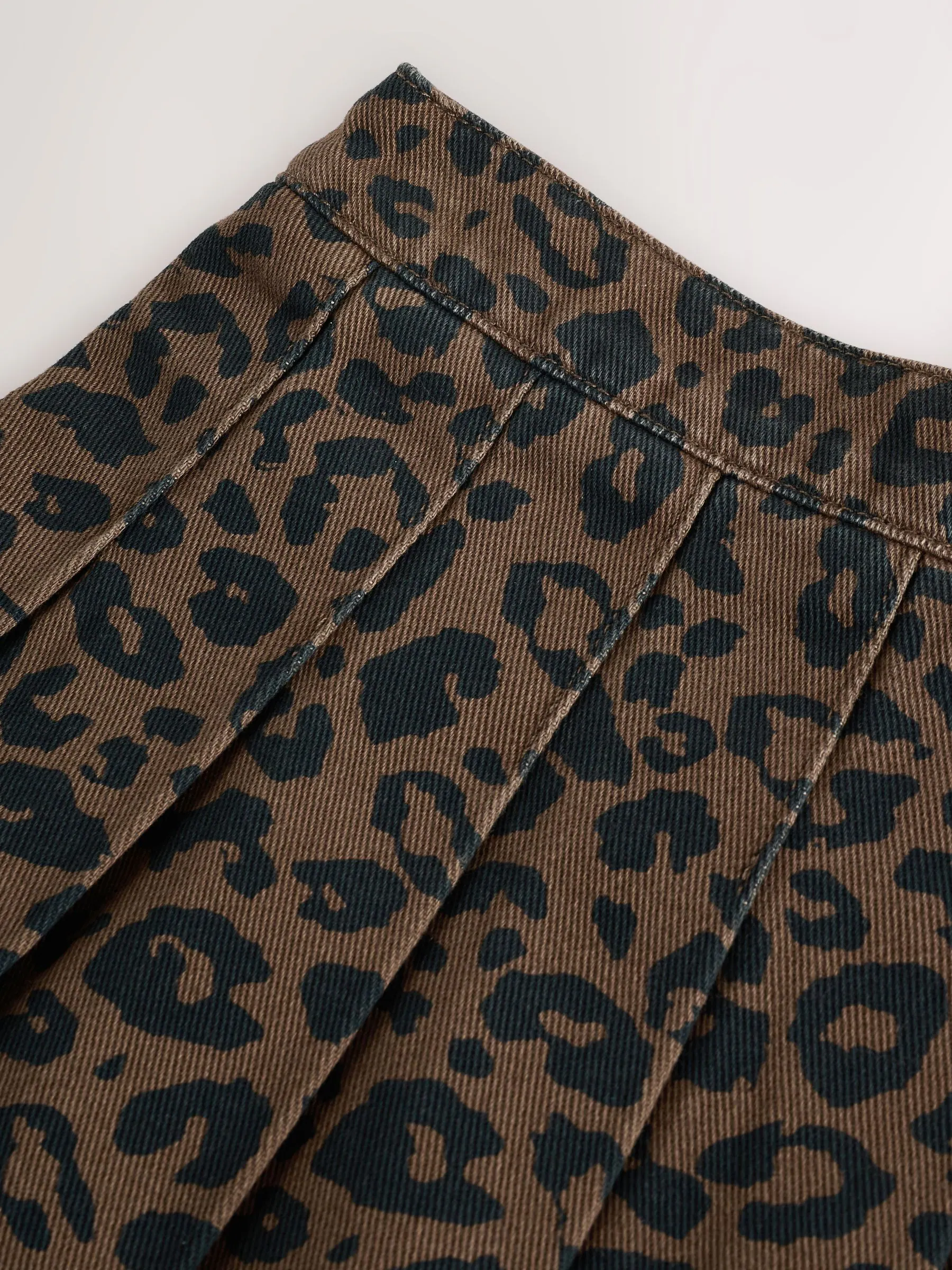 Dierenprint - Set van blouse en geplooide rok (3-16jr)
