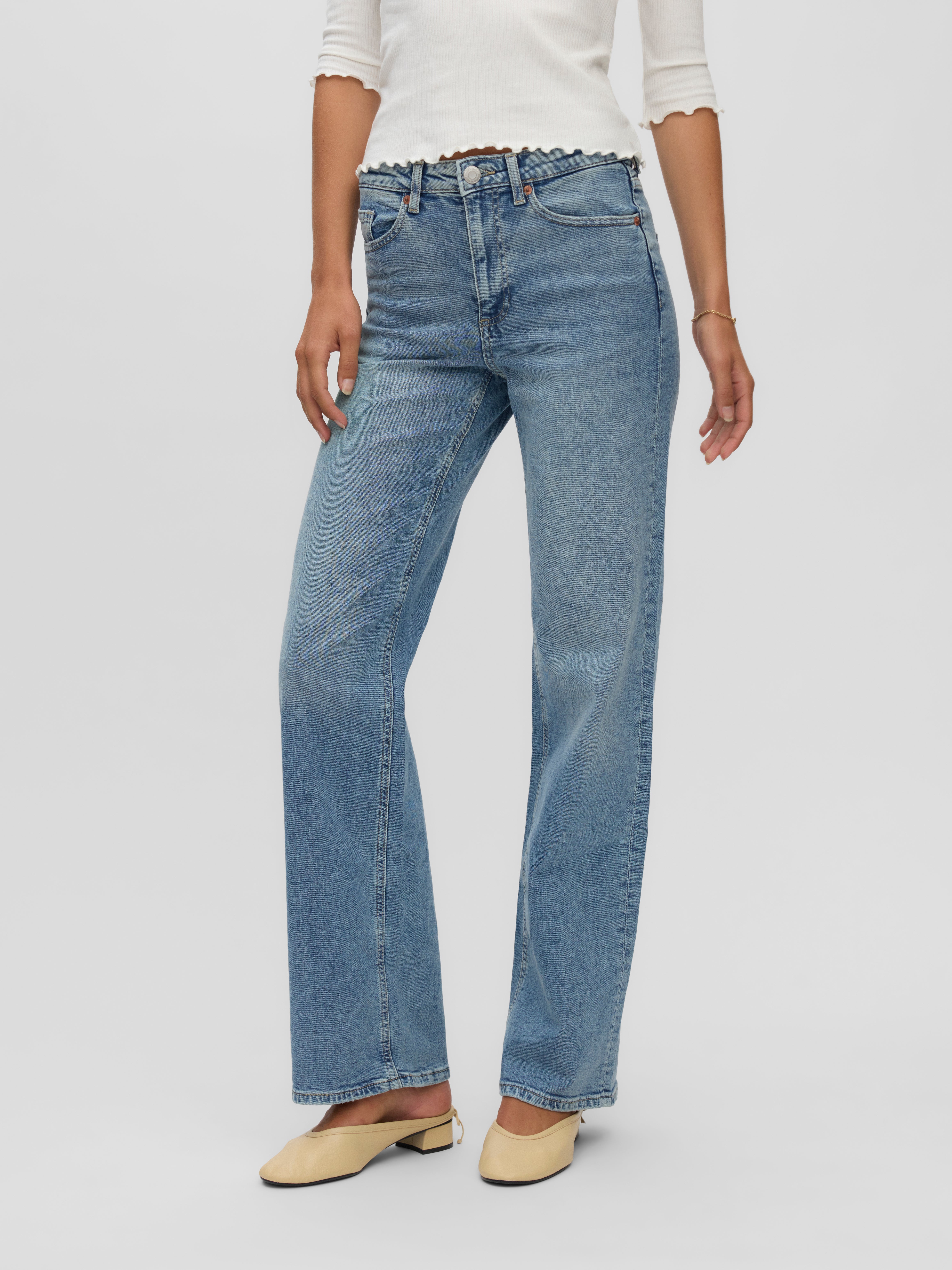 VMTESSA-STRETCH High rise Wide leg fit Jeans