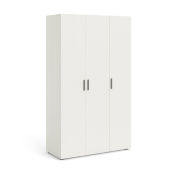 Kledingkast Pisa 3 deurs wit houtnerf 200x118x50 cm