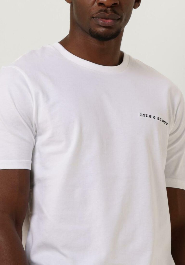 LYLE & SCOTT witte lyle & scott t-shirt embroidered t-shirt