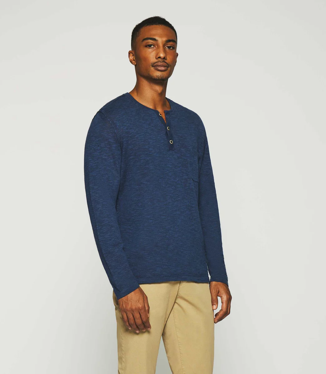Pull col tunisien marine DIETTER
