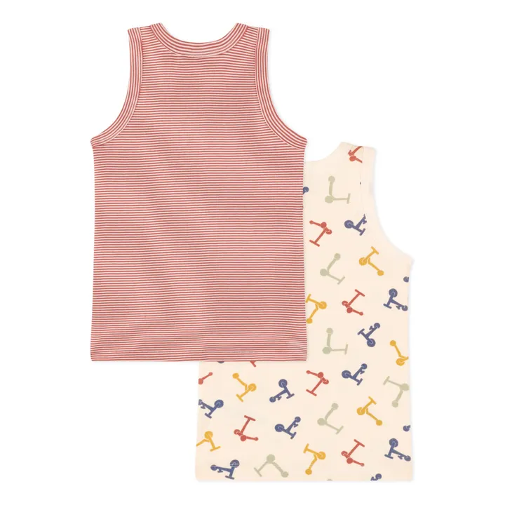 Petit Bateau Lot 2 Débardeurs Trotinettes | Beige