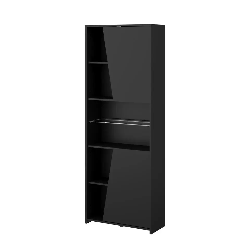 Gaming boekenkast 67cm met ledstrip - zwart