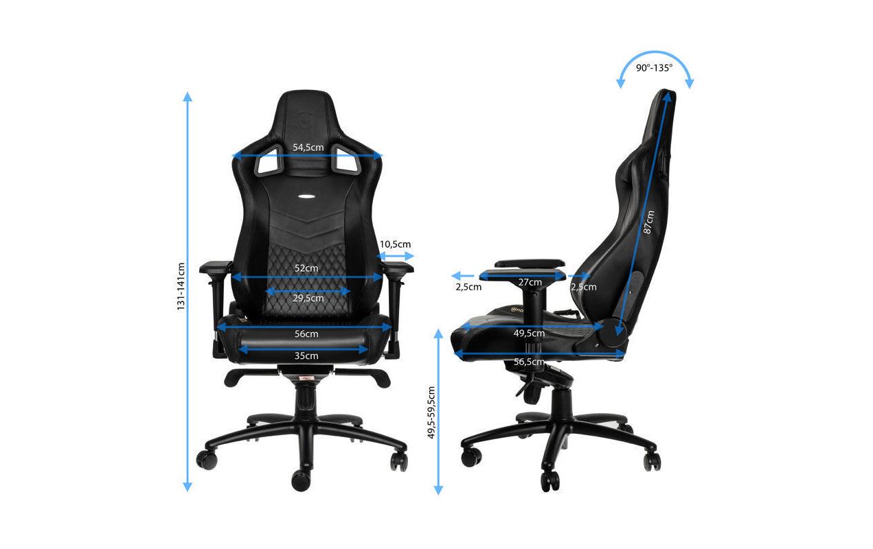 Gaming-Stuhl EPIC Echtleder Schwarz<br>Besonders bequemer Computersessel, Mercedes-AMG Petronas Motorsport Edition