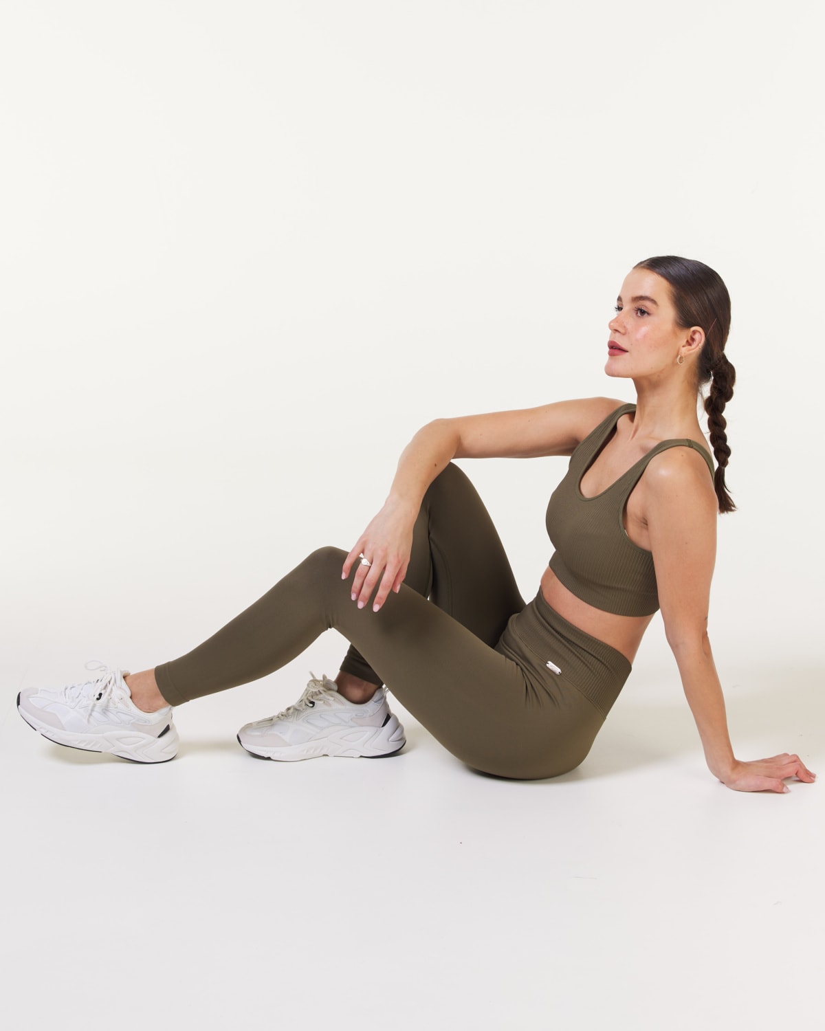 Bumpro Wave Seamless Tights Green Ivy