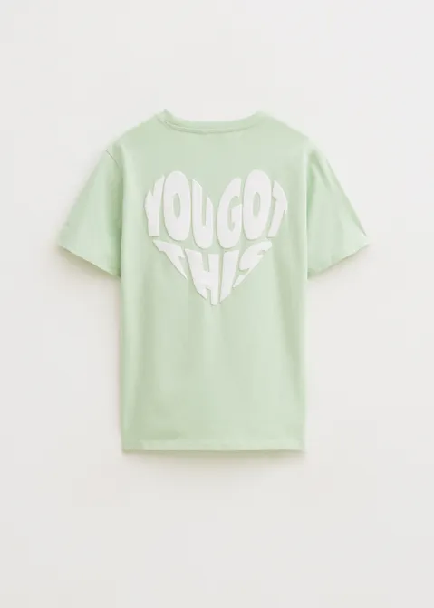 T-shirt met print you got this groen (GRN.L)
