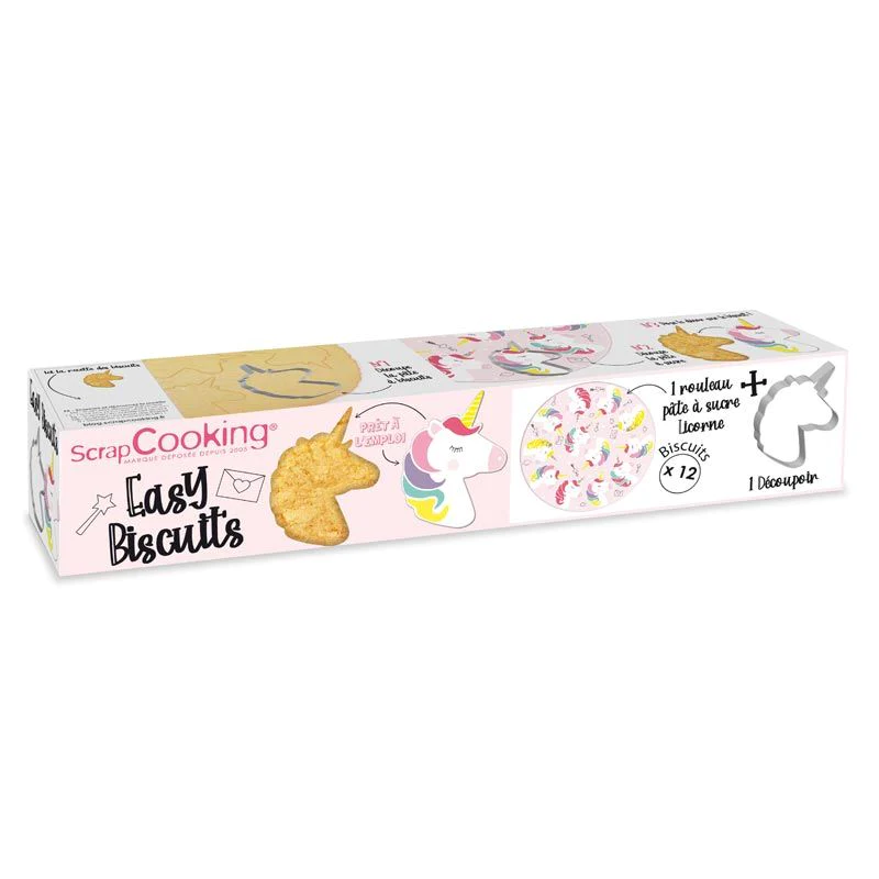 Kit décoration de biscuit Ø 29,5 cm - Licorne Scrapcooking
