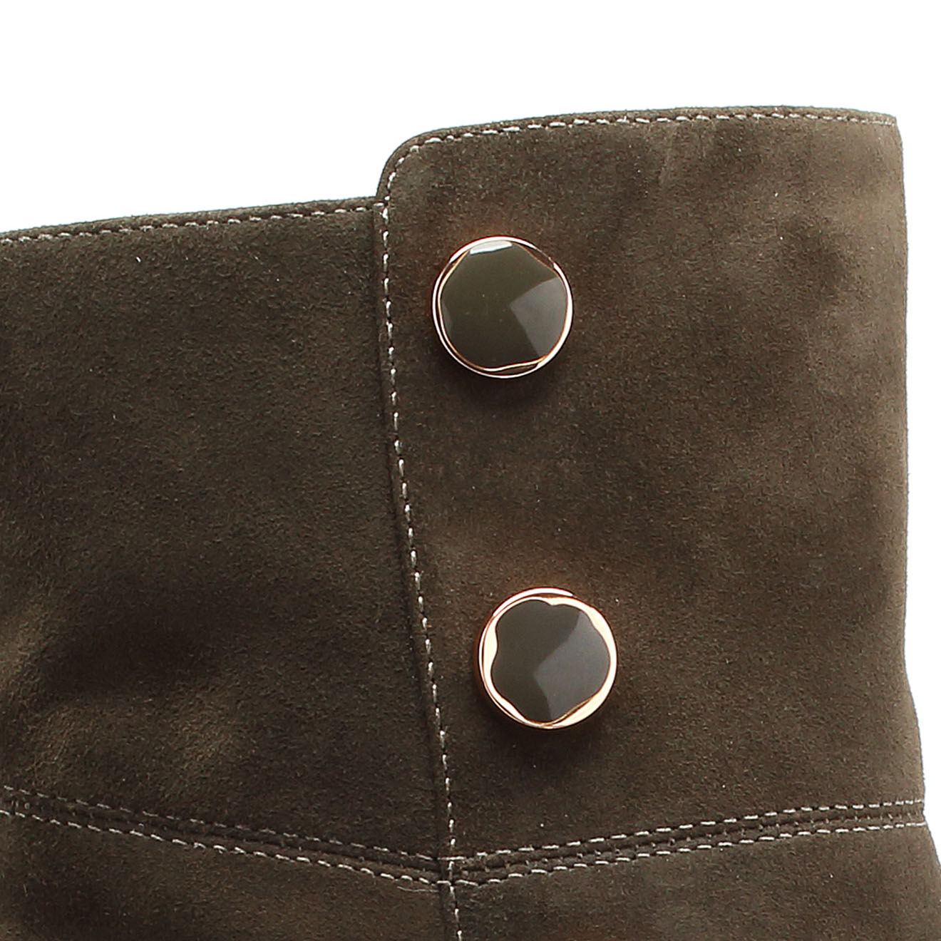 What For Bottines en Velours de Cuir Maud vert foncé - Talon 8.5 cm
