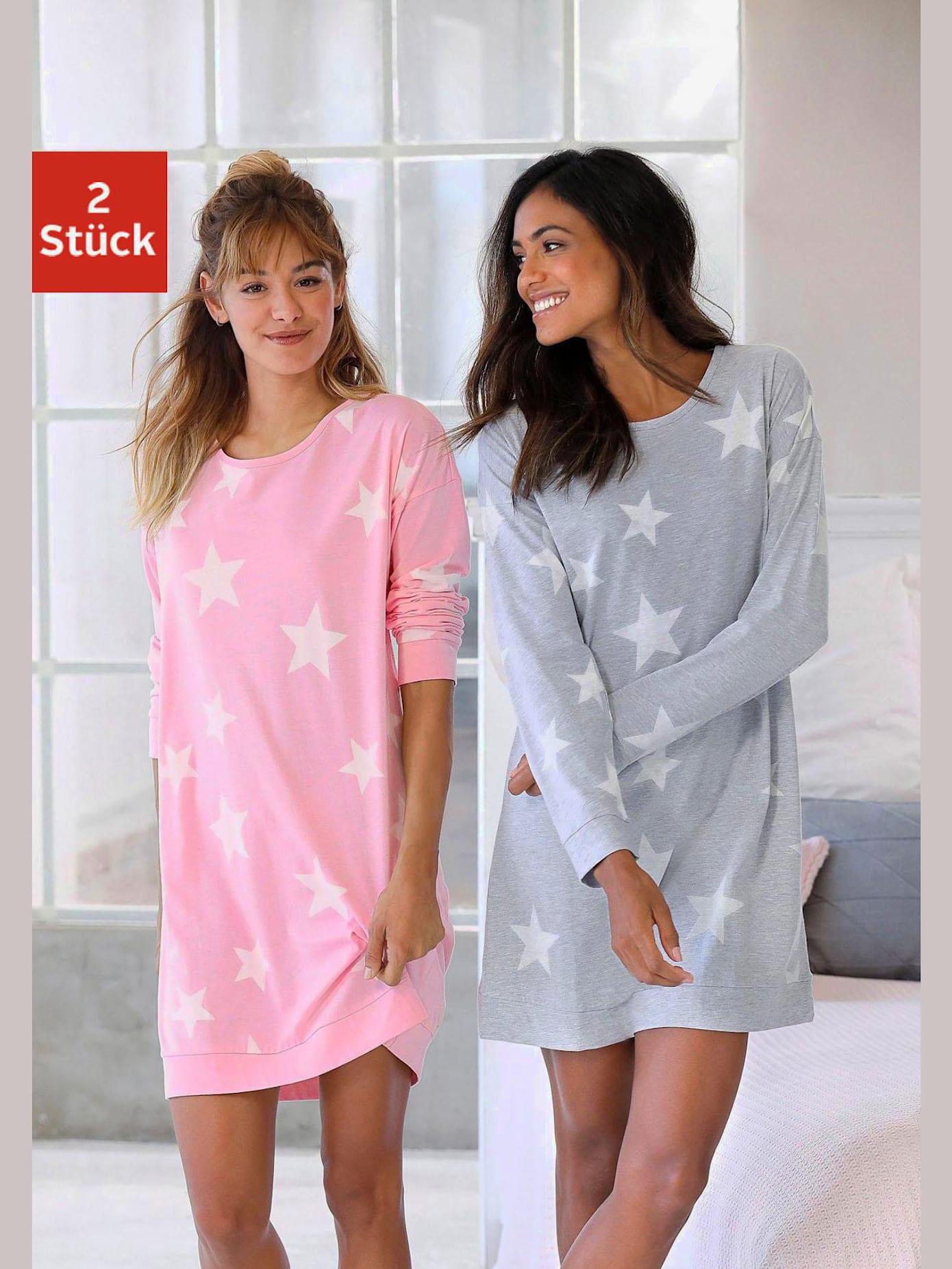 Chemise de nuit sportive, lot de 2