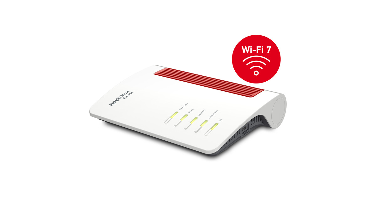 FRITZ!Box 6670 Cable Edition International router  (Wit/rood)