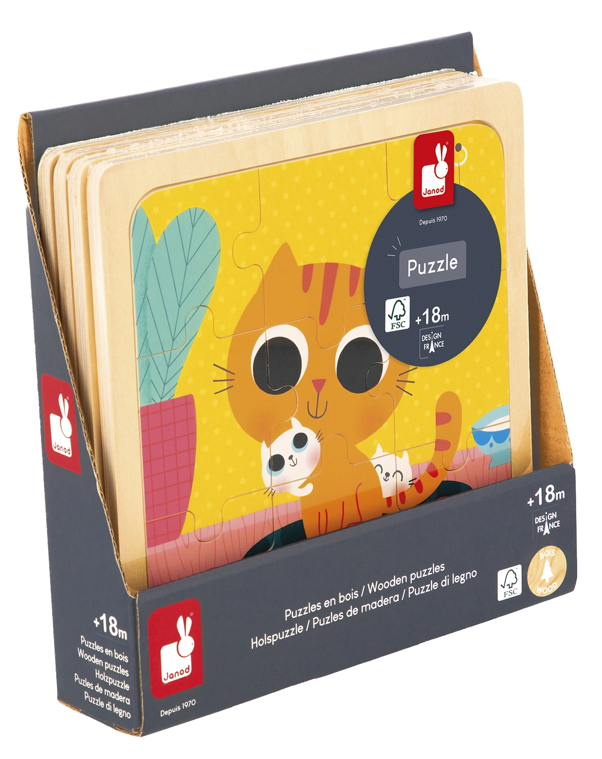 Holzpuzzle PEANUT, DIE KATZE (9 Teile)