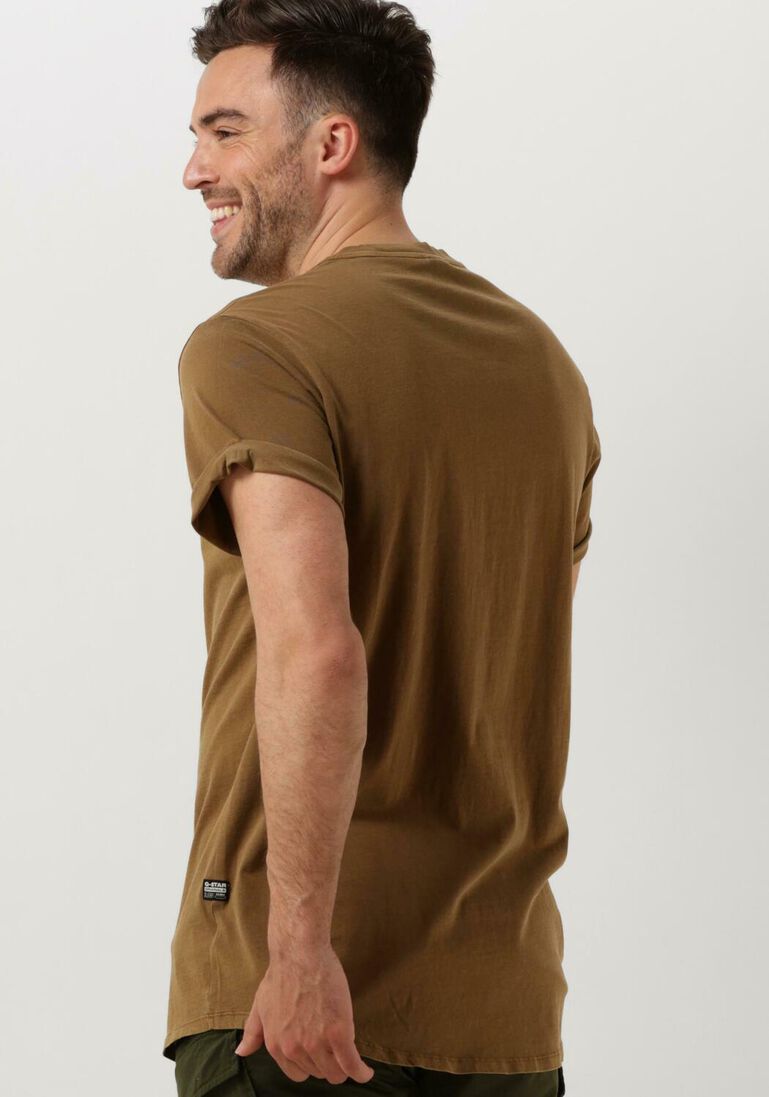 G-STAR RAW camel g-star raw t-shirt lash r t s/s