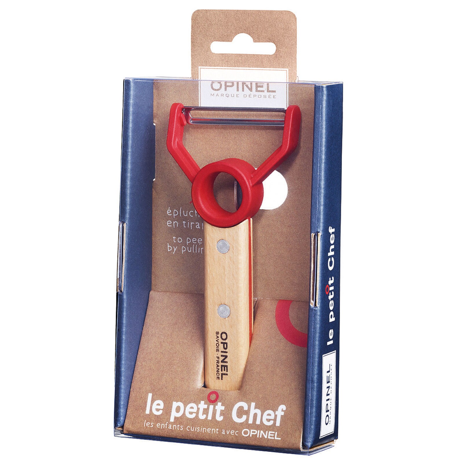 OPINEL Kinder Sparschäler - Fingerschutz Gemüse Kartoffel Schäler Küchenmesser