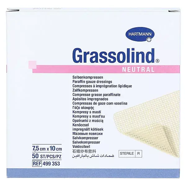 Molho neutro Hartmann Grassolind, 7,5 x 5 cm, 10 unidades