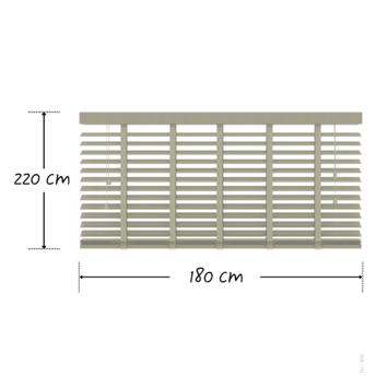 KARWEI houten jaloezie 50 mm leem (kleurnr. 945) 180x220 cm (bxh)
