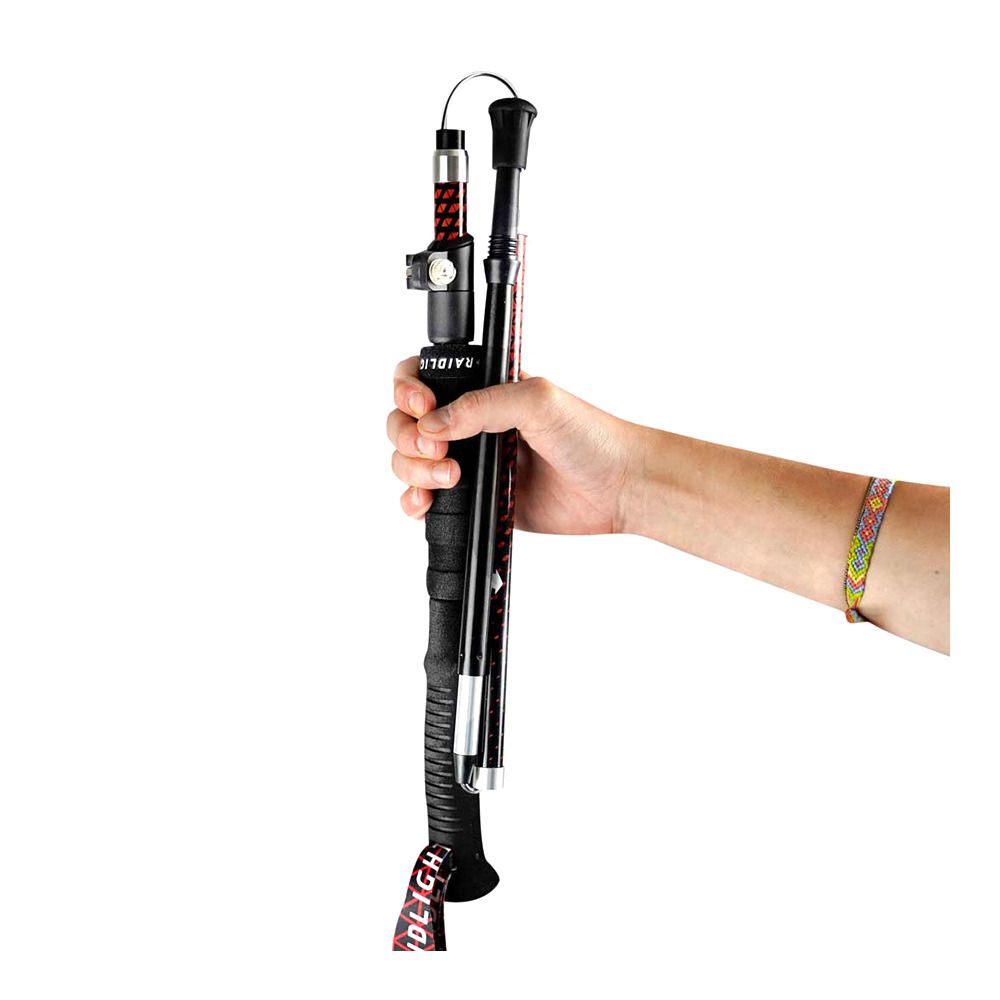 Raidlight HYBRID CARBON - Bâtons trail neo red