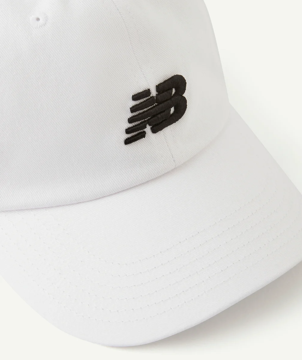 NEW BALANCECASQUETTE EN COTON BLANC AVEC LOGO NOIR