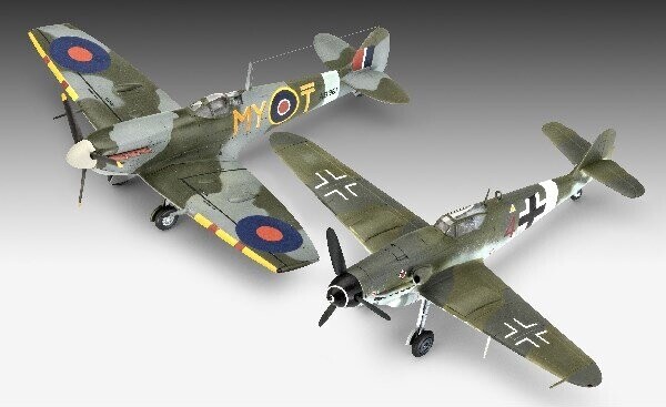 Revell - Messerschmitt Bf 109 G-10 + Supermarine Spitfire Mk.V - 1:72 - Level 3 - 63710