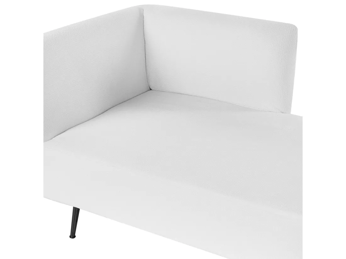 Divan côté droite en tissu blanc RIOM