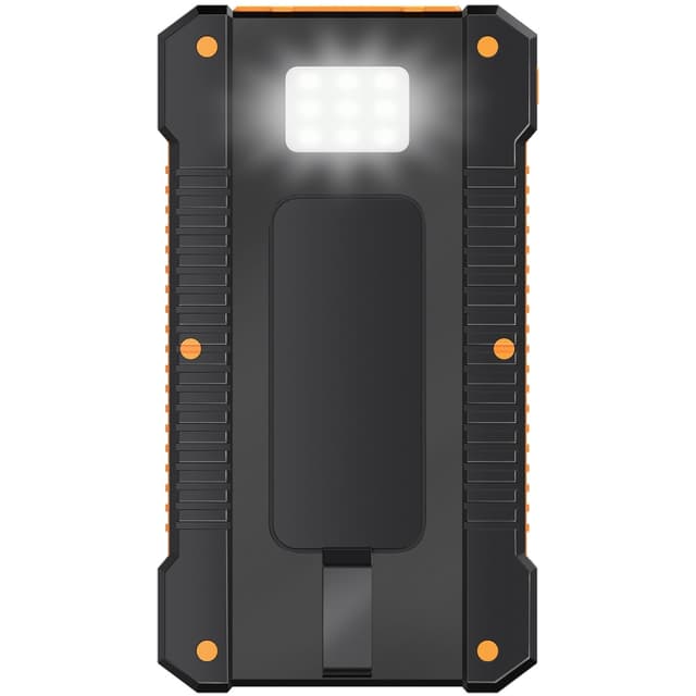LogiLink PowerBank 6.000 mAh 10W Solcell Svart/Orange