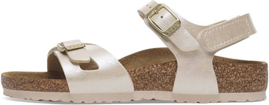 Birkenstock Adjustable Strap Sandals with Buckle Closure Kids White Shoes