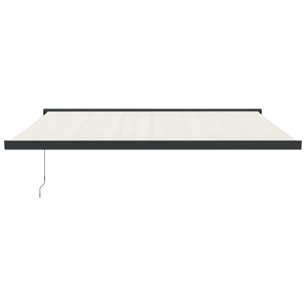 Auvent rétractable crème 4,5x3 m tissu et aluminium