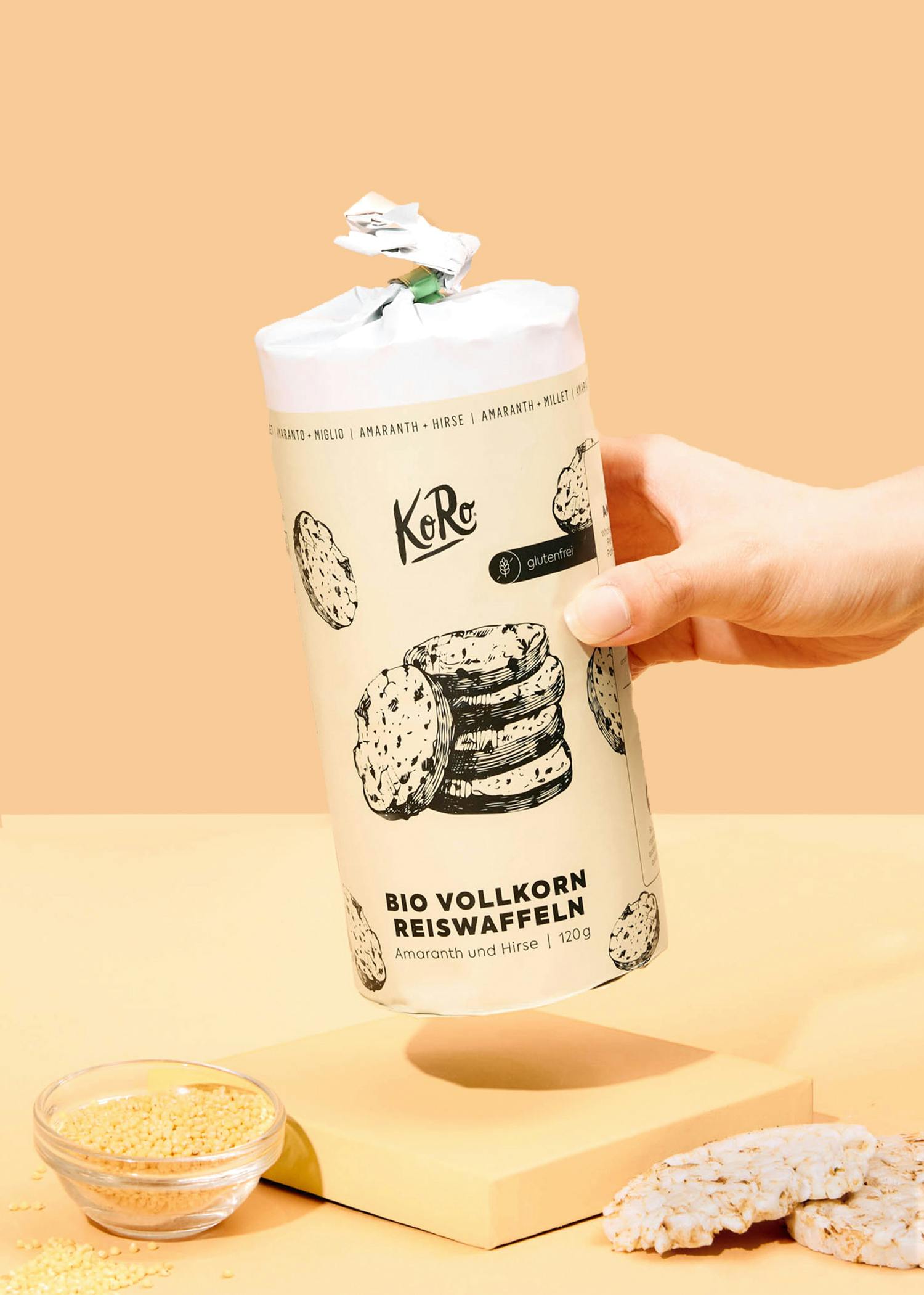 Bio Vollkornreiswaffeln mit Amaranth und Hirse 120 g