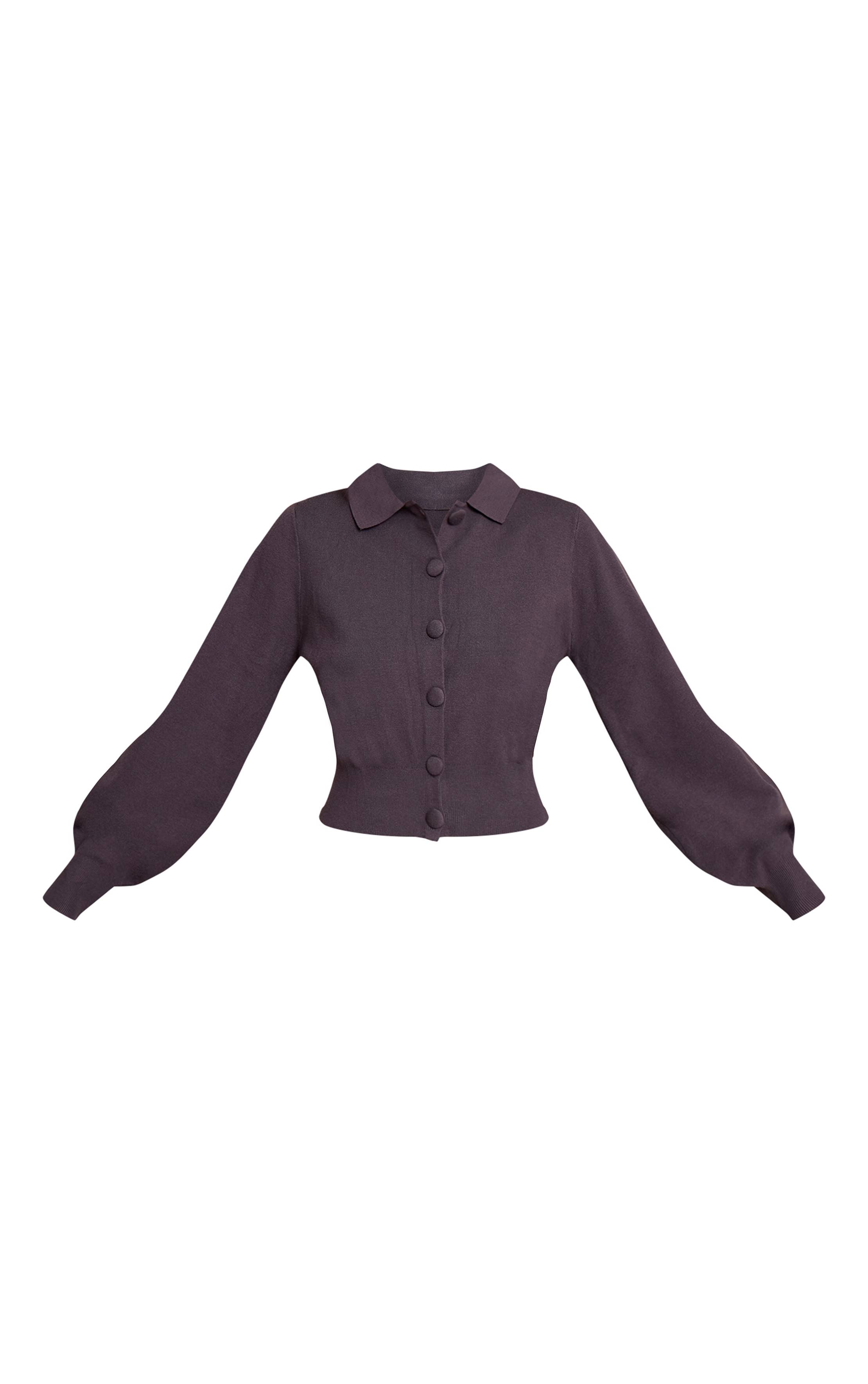 Charbon Cardigan À Boutons Recouverts En Maille Compacte