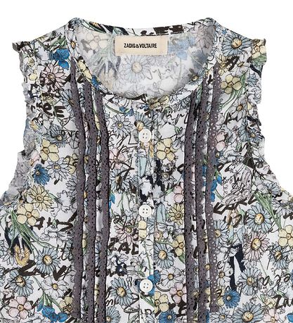 Zadig & Voltaire Kleid - Hellblau m. Blumen