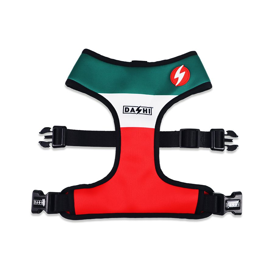 Coleira Neo Mesh Stripes Verde e Preta para Cães de Porte Médio