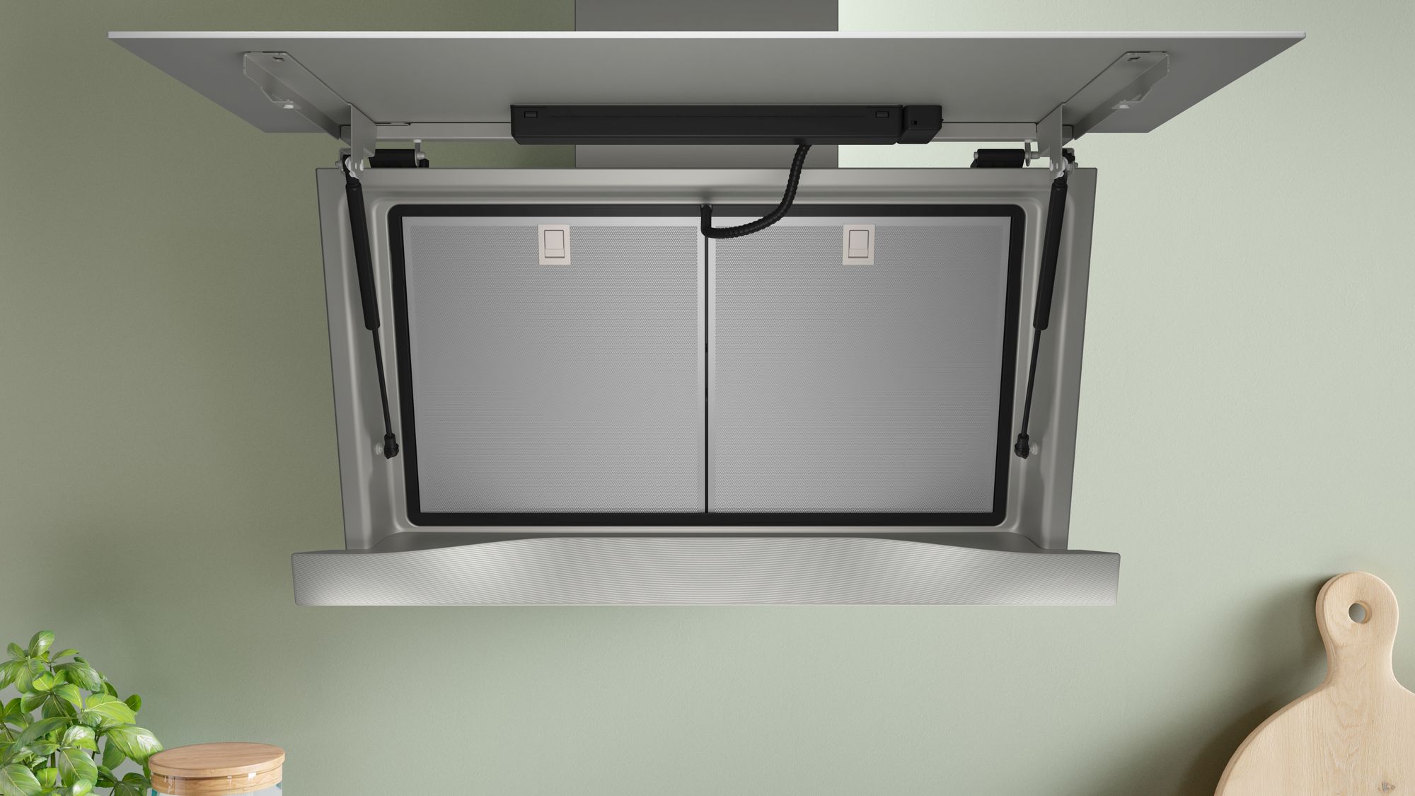 Coifa de parede decorativa Série 8, 90 cm, vidro branco, DWK91LT20