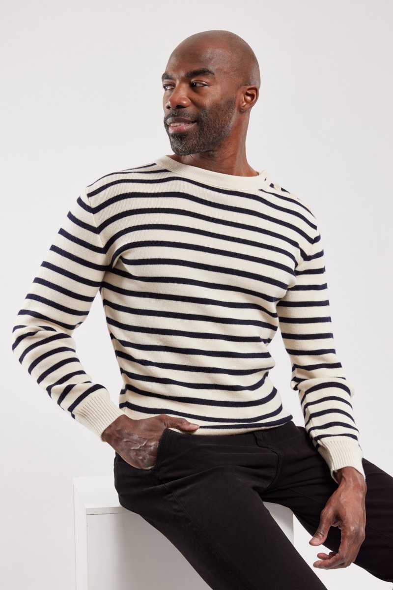 Pull marin rayé 