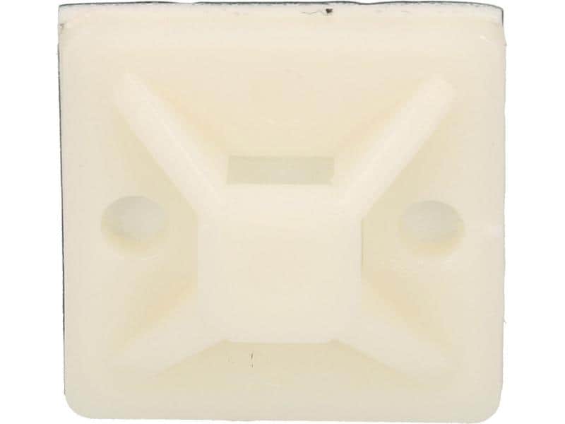 Max Hauri Befestigungssockel Weiss 29 mm x 29 mm Kabelbindersockel für Kabelbinder bis 7.6 mm