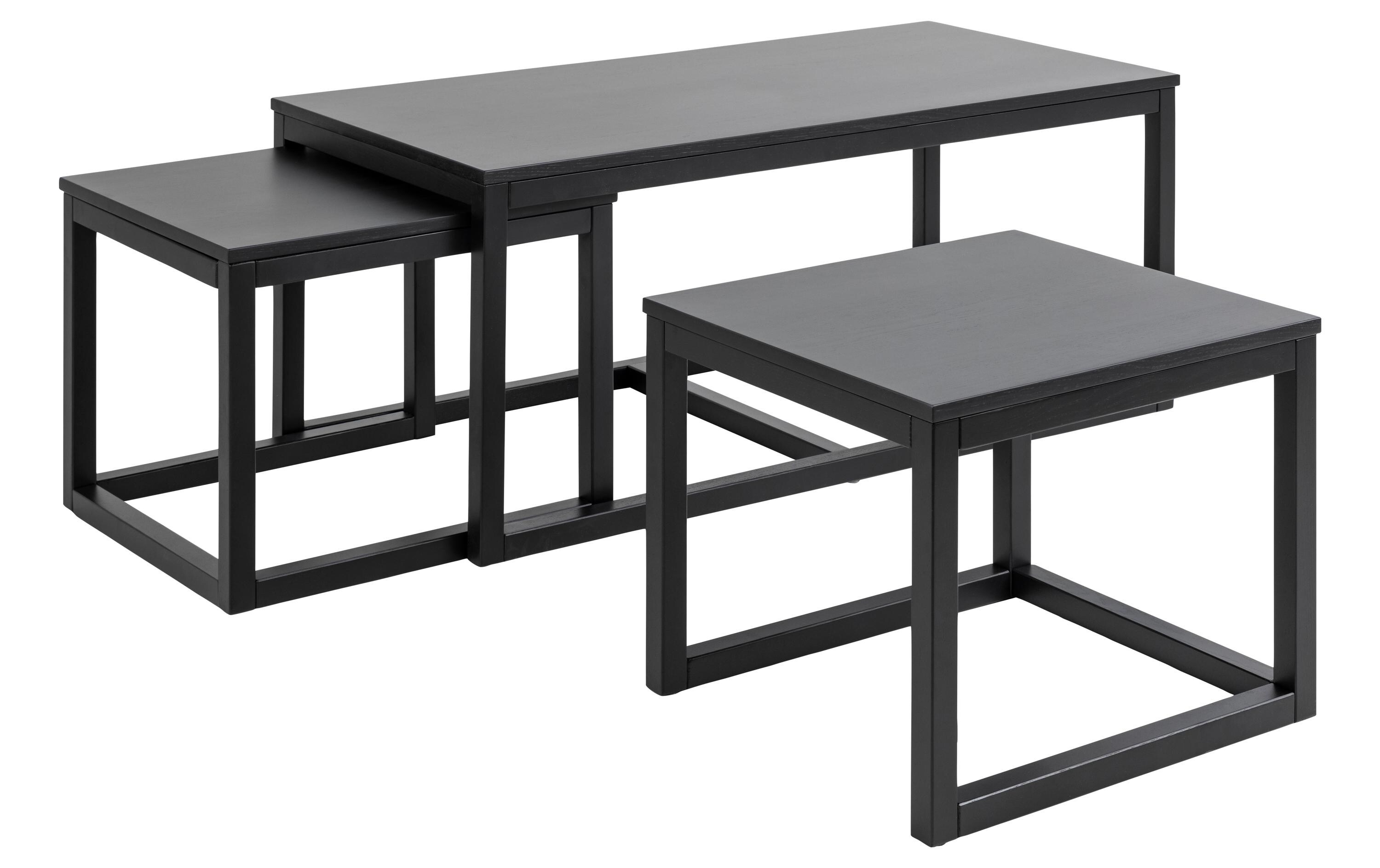 Couchtisch Cornus 3-er Set, Schwarz<br>Sofatisch-Set