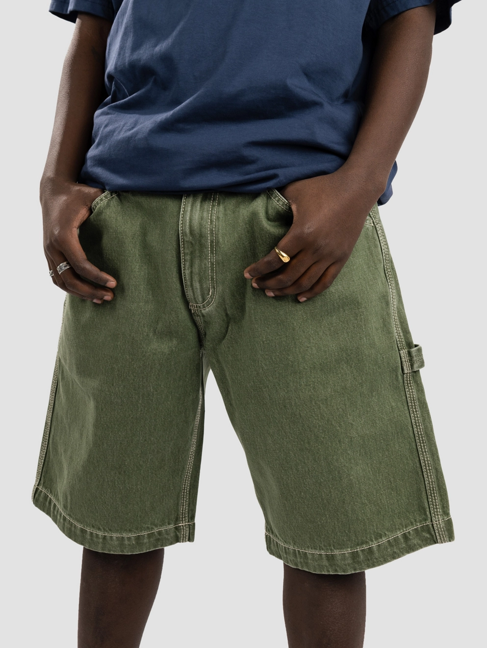 RVCA Chainmail Denim Shorts cactus wash