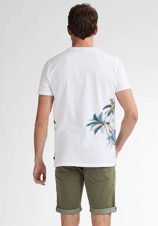 Petrol T-shirt met opdruk M-1050-TSR673