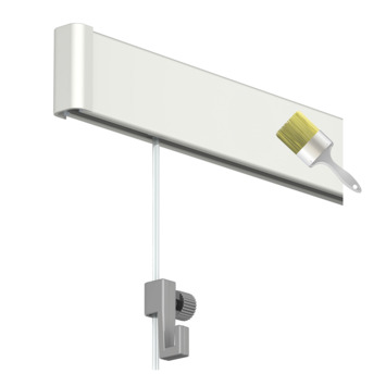 Artiteq Click Rail schilderij ophangsysteem compleet 4 meter wit overschilderbaar