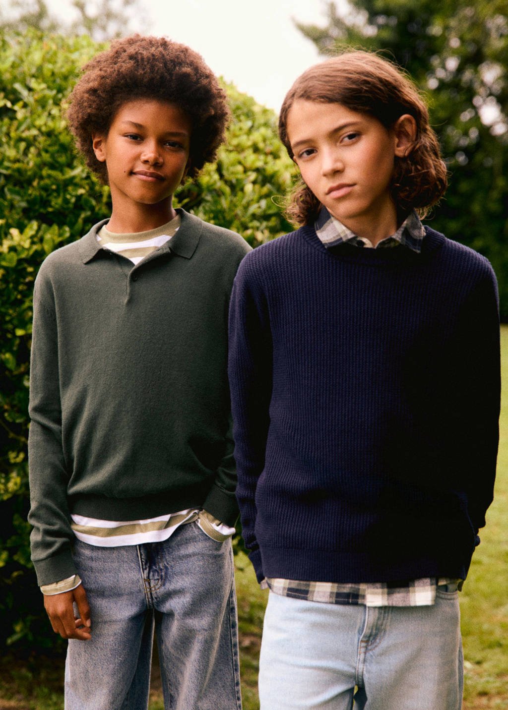 Mango Kids trui gebreid marine