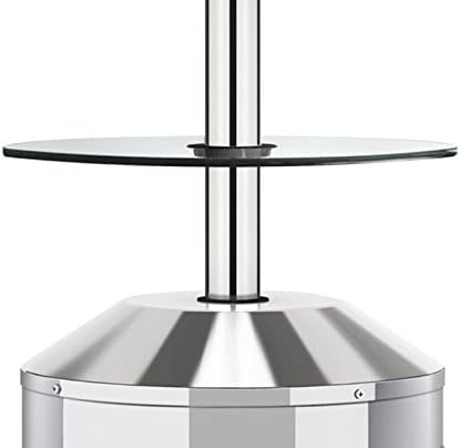 Enders Terrassenheizer Gas Elegance, Gas-Heizstrahler 9376, Heizpilz mit stufenloser Regulierung, Eco Plus Brenner, Transporträder, Umkippsicherung, Silber/Schwarz