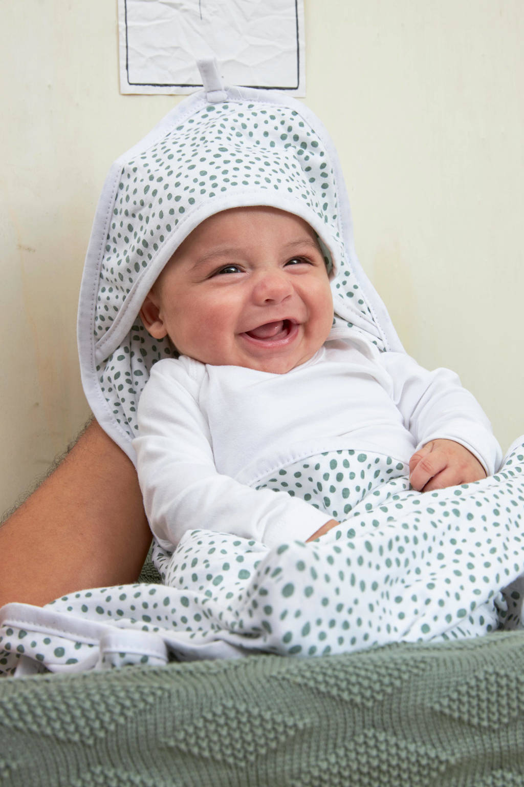 badcape - set van 2 Basic jersey Cheetah forestgreen